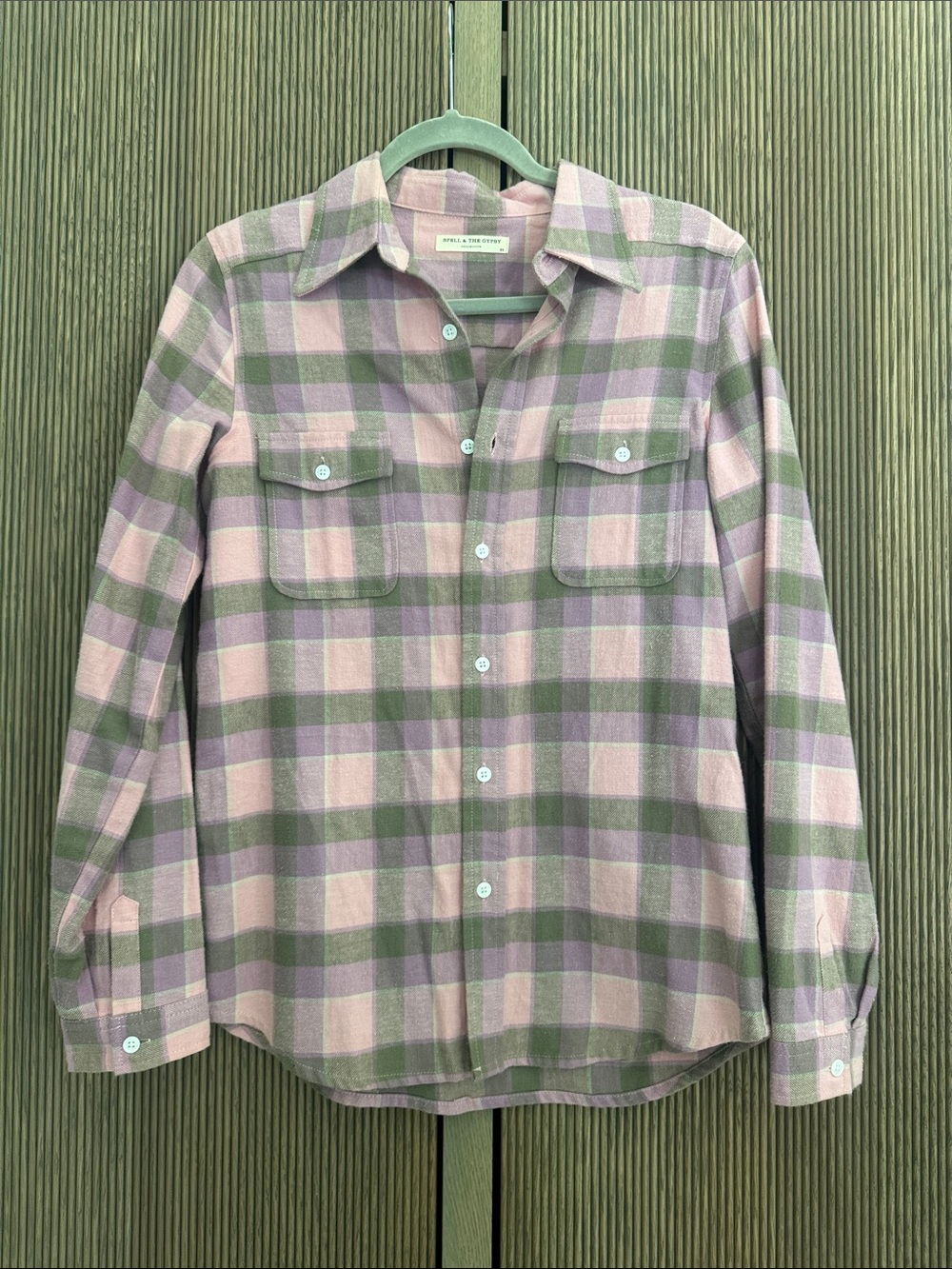 New Spell and the Gypsy Collective Maverick Flannel in lilac pink size XS Shirt